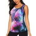 thumbnail image 1 of Womens Workout Tank Tops, Shiny Butterfly Racerback Tank Tops Quick Dry Vest Sleeveless Athletic Yoga Gym, 1 of 7