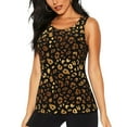 thumbnail image 1 of Womens Workout Tank Tops, Trendy gold leopard black Racerback Tank Tops Quick Dry Vest Sleeveless Athletic Yoga Gym, 1 of 7