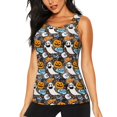 thumbnail image 1 of Womens Workout Tank Tops, happy halloween spooky pumpkin Racerback Tank Tops Quick Dry Vest Sleeveless Athletic Yoga Gym, 1 of 7