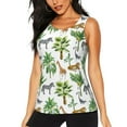 thumbnail image 1 of Womens Workout Tank Tops, zebra tiger Giraffe Tropical palm tree Racerback Tank Tops Quick Dry Vest Sleeveless Athletic Yoga Gym, 1 of 7