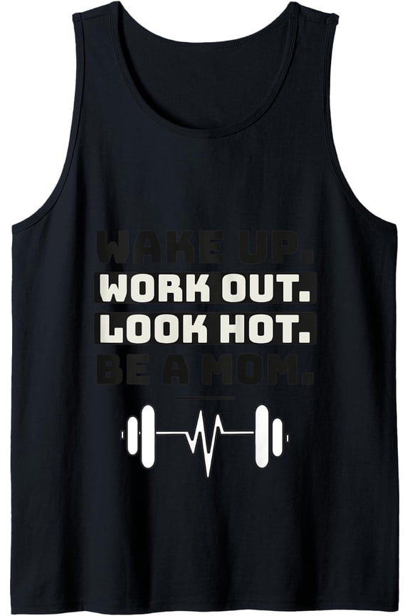 Womens Workout Tanks For Women With Sayings Gym Mom Fitness Tank Top Size S-3XL