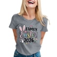 thumbnail image 1 of Womens Workout Tops T Shirts Printed Crew Neck Short Sleeve Tees, 1 of 3