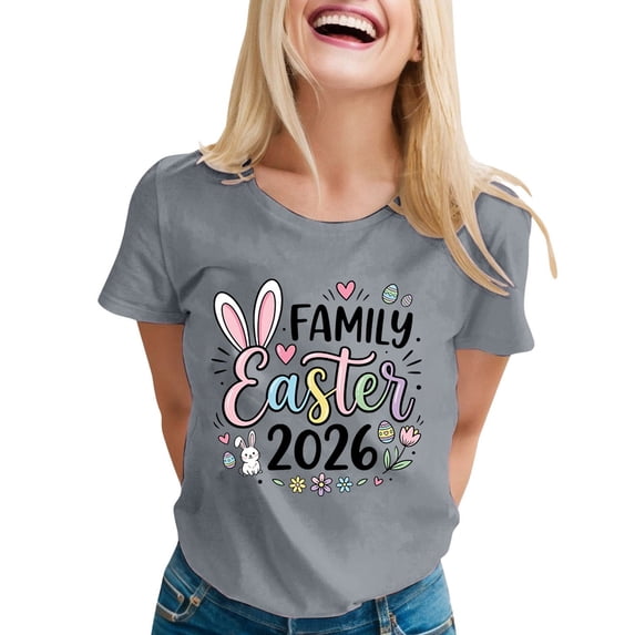 Womens Workout Tops T Shirts Printed Crew Neck Short Sleeve Tees