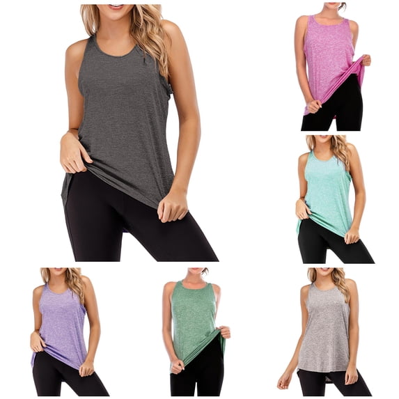 Womens Workout Tops for Women Racerback Tank Tops Mesh Yoga Shirts Athletic Running Tank Tops Sleeveless Gym Clothes 2xl Top for Women XXL