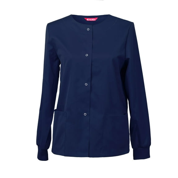 Womens Workwear Snap Front Warm-up Jacket