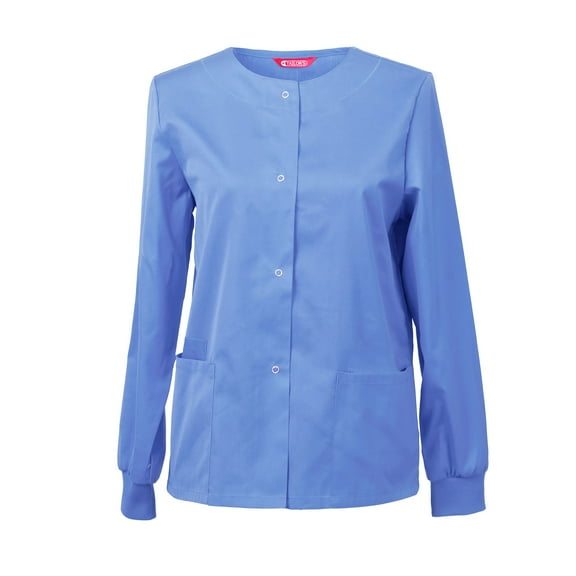 Womens Workwear Snap Front Warm-up Jacket