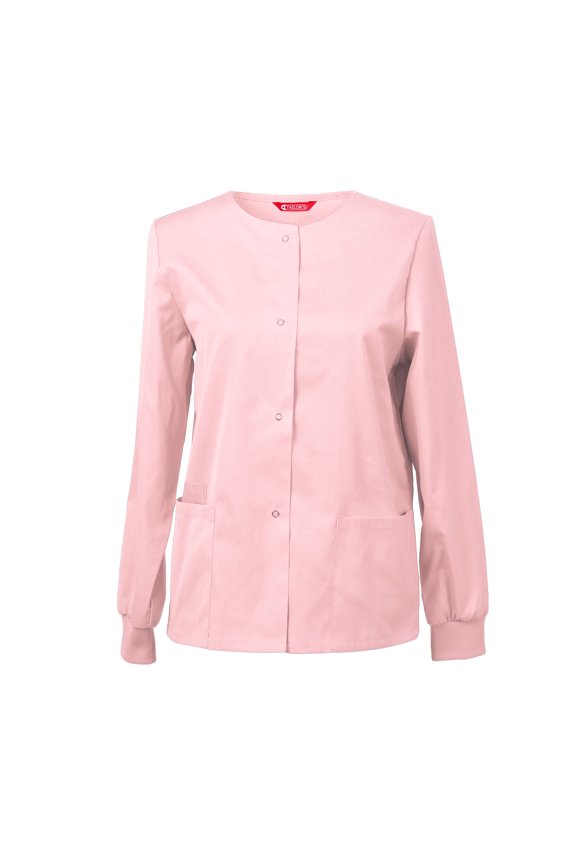 Womens Workwear Snap Front Warm-up Jacket