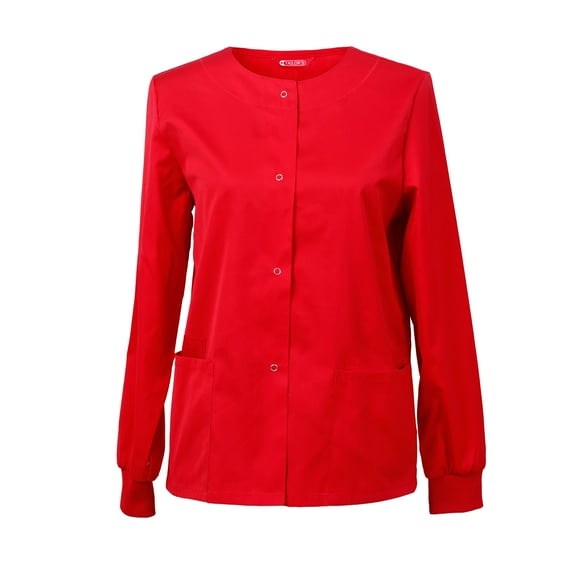 Womens Workwear Snap Front Warm-up Jacket