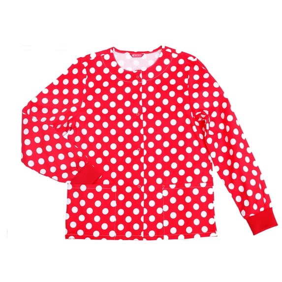 Womens Workwear Snap Front Warm-up Jacket
