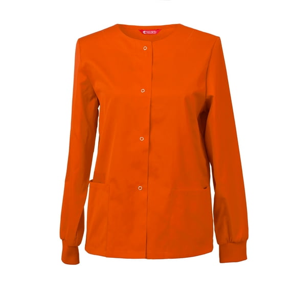 Womens Workwear Snap Front Warm-up Jacket