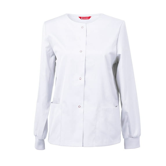 Womens Workwear Snap Front Warm-up Jacket