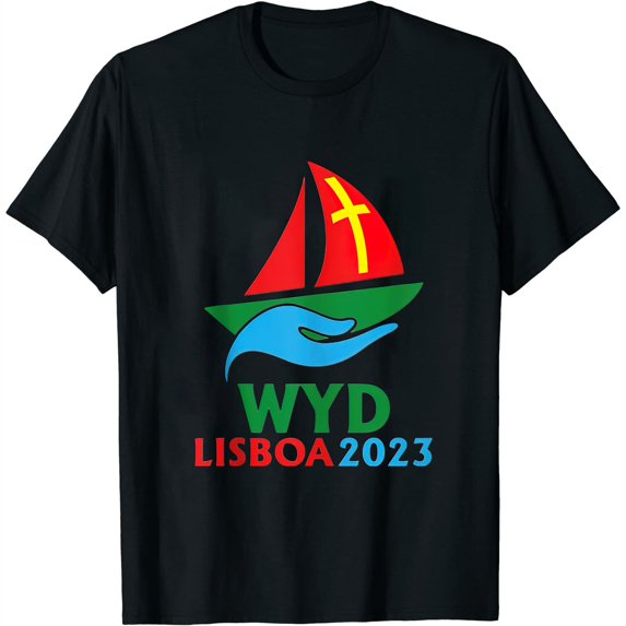 Womens World Youth Day 2023 drawing inspired JMJ WYD T-Shirt Black
