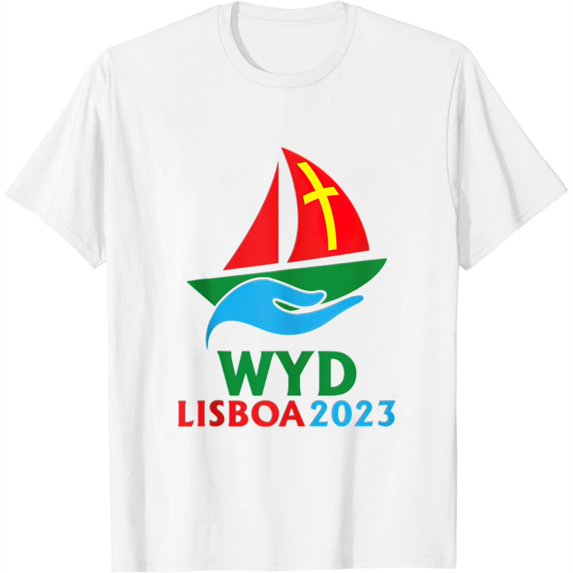 Womens World Youth Day 2023 drawing inspired JMJ WYD T-Shirt White