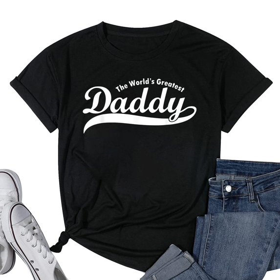 Womens Worlds Greatest Daddy T Shirt Black Medium