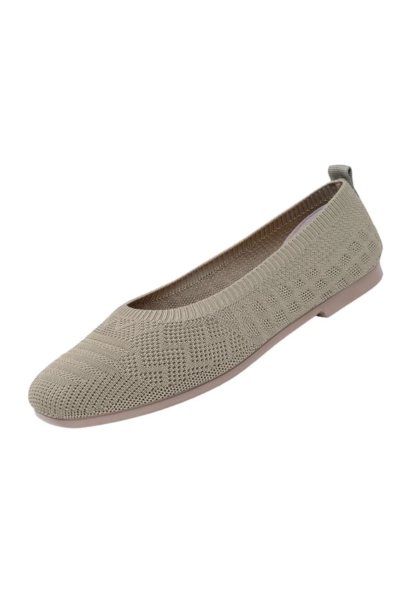 Womens Woven Flat Pumps Lightweight Breathable Ultra Soft Comfort Slip On Shoes Dressy Work Mary Jane Flats