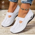 thumbnail image 1 of Womens Woven Orthopedic Walking Shoes Women's Comfortable Mesh Breathable Soft Slip-on Arch Support Sports Sneakers,White 40(US-8), 1 of 7