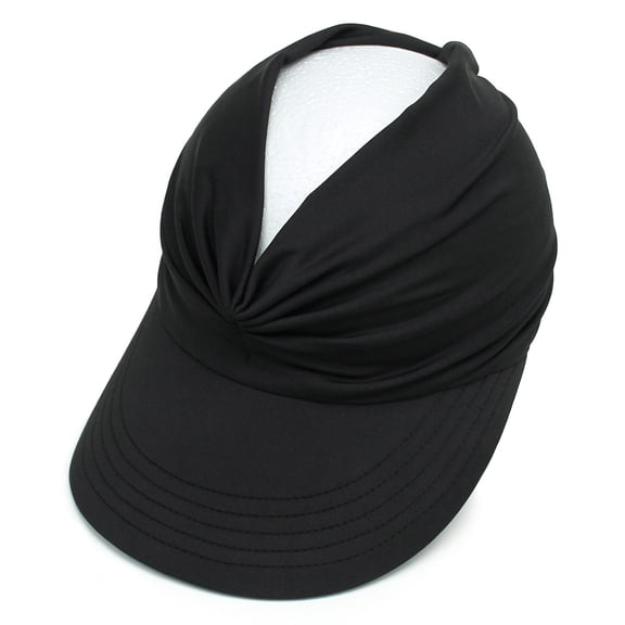 Womens Woven Sun Hat,Foldable Packable Straw Beach Hat for Women Travel,Wide Brim Summer Floppy Hat with UV Protection,Lightweight Roll Up Cap for Vacation Black One Size