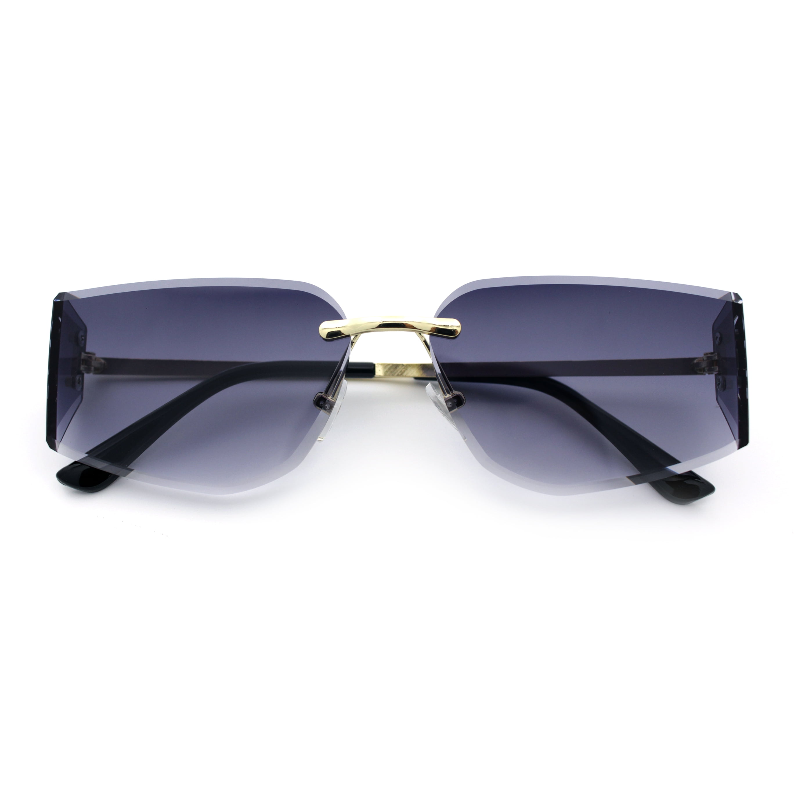 Women\'s Rimless Gold-Trim Sunglasses with Smoke Lenses Fendi First FE 4082US 30B Shiny Endura Gold Gradient Smoke  main image 2
