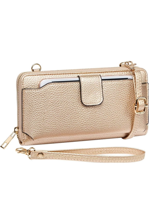 Womens Wristlet Wllet Crossbody Bg Cellphone Purse Hndbg RFID Crd Slots 2 Strp Wrist