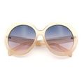 thumbnail image 1 of Womens XL Exaggerated Oversized Round Retro Mod Thick Plastic Sunglasses Peach - Black Pink, 1 of 1
