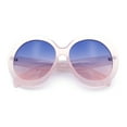 thumbnail image 1 of Womens XL Exaggerated Oversized Round Retro Mod Thick Plastic Sunglasses Pink - Blue Pink, 1 of 1