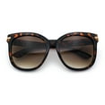 thumbnail image 1 of Womens XL Oversized High Temple Horn Rim Plastic Sunglasses Tortoise - Brown, 1 of 8