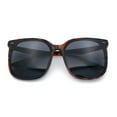thumbnail image 1 of Womens XXL Oversized Inset Lens Large Coverage Horn Rim Plastic Sunglasses Tortoise - Black, 1 of 7