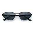 thumbnail image 1 of Womens Y2K Styling Metal Rim Cat Eye Retro Sunglasses All Black, 1 of 8