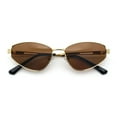 thumbnail image 1 of Womens Y2K Styling Metal Rim Cat Eye Retro Sunglasses Gold - Brown, 1 of 8