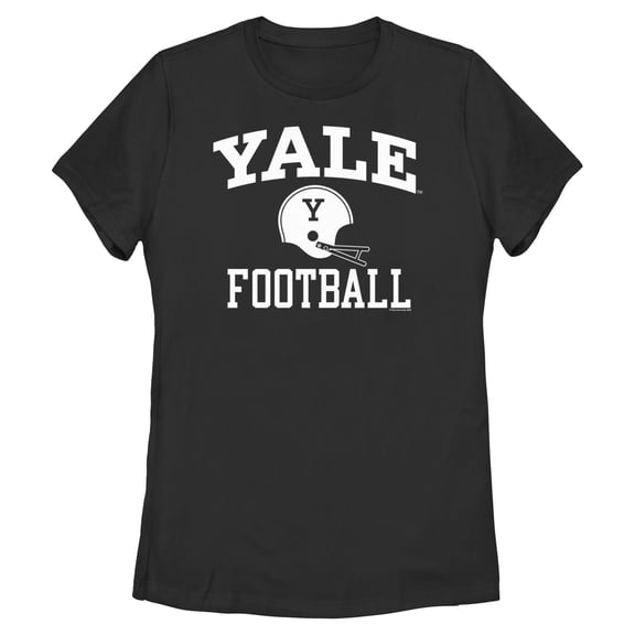 Womens Yale University Football Helmet Logo T Shirt