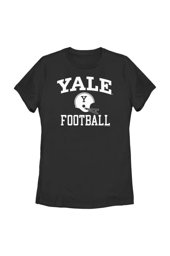 Womens Yale University Football Helmet Logo T Shirt