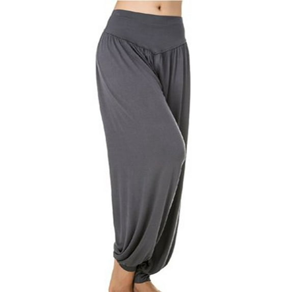 Womens Yoga Joggers Loose Workout Sweat Pants Comfy Lounge Pants, Dark Gray, M