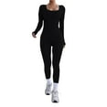 thumbnail image 1 of Womens Yoga Outfits,1 Piece Yoga Jumpsuit With Long Sleeve Long Pants,Quick-Drying Tight Fitness Yoga Wear,Comfort Sweatsuits for Women,Size:XXL, 1 of 7