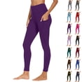 thumbnail image 1 of Womens' Yoga Pants Elastic Waist Plus Size Fashion Workout Out Pocket Leggings Fitness Sports Running Yoga Athletic Pants, 1 of 9