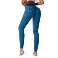 thumbnail image 1 of Womens Yoga Pants High Waist Cargo Butt Lifting Workout Running Women's Pants Beige L, 1 of 6