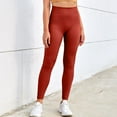 thumbnail image 1 of Womens Yoga Pants Lightweight Slim Fit Solid Print High Waist Stretchy Gym Pants for Workout Wear Red L, 1 of 8