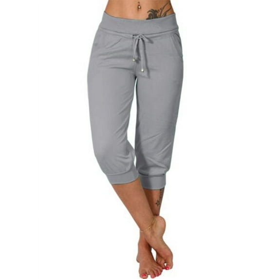 Womens Yoga Pants Loose Drawstring Pajama Pants Lounge Joggers Pants With Pockets