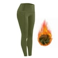 thumbnail image 1 of Womens Yoga Pants with Pockets Flare Plus Size Leggings with Pockets 3X Women's Spring and Autumn Winter Solid Color Velvet Sports Fitness Thickened Warm Double Side Pockets Elastic Yoga Pants, 1 of 7