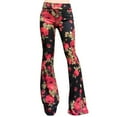 thumbnail image 1 of Leggings For Women Spring And Summer Tight Fitting Retro Print Big Bell Bottom Pant, 1 of 2