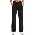 thumbnail image 1 of Womens Yoga Pants Wide Leg Pants Work Lounge Pants Crossover High Waisted Loose Casual with Pockets, 1 of 7