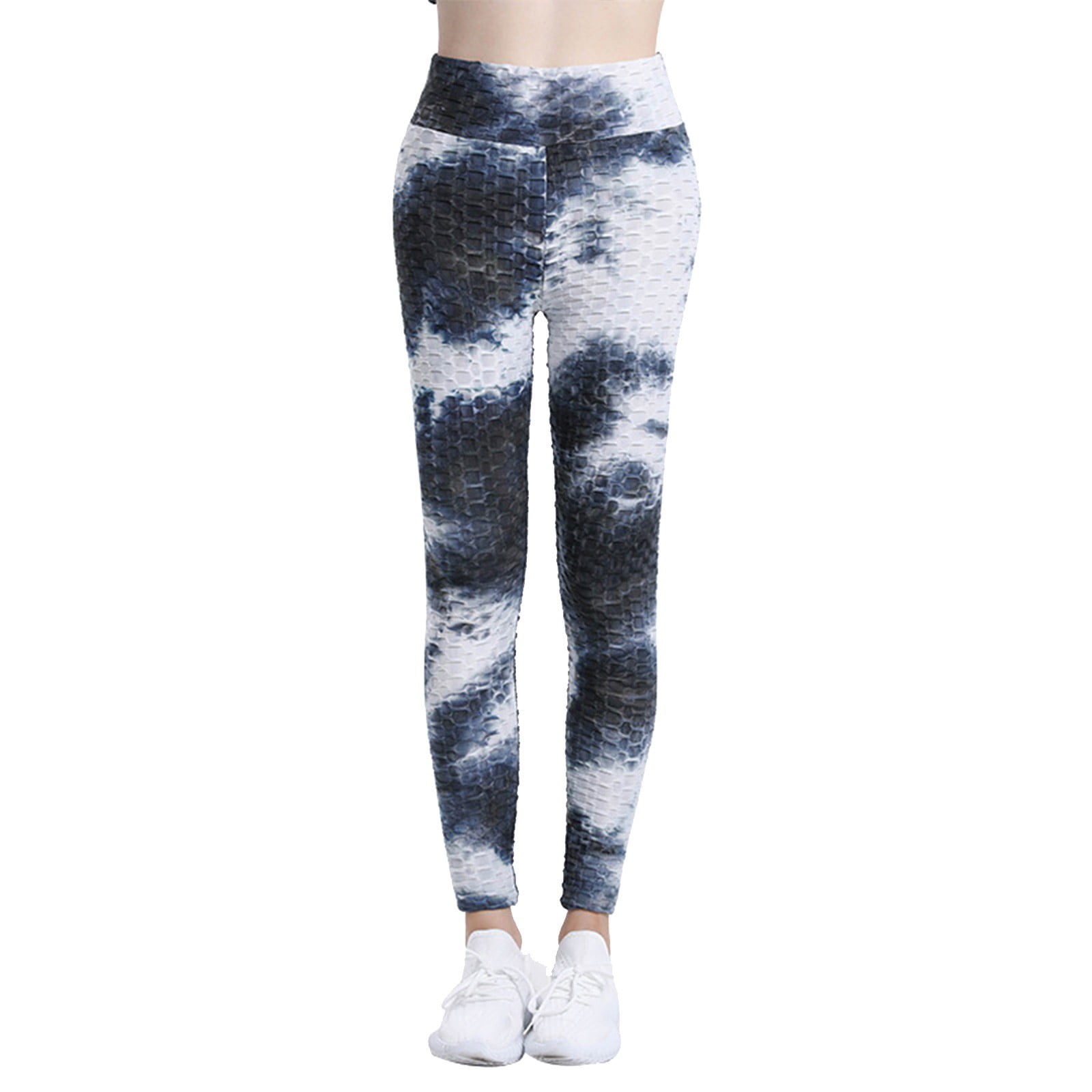 Womens Yoga Pants Women's Seamless Feeling High Waist Lifting Fitness Pants  For Running Wear Sports Tie Dyed Bubble Yoga Pants For Women Trendy 