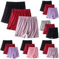 thumbnail image 1 of Womens Yoga Shorts 3PC Women's Summer Color Elastic Waist Leisure Thin Shorts Home Pants Sports Outerwear,Gray 2 M, 1 of 3