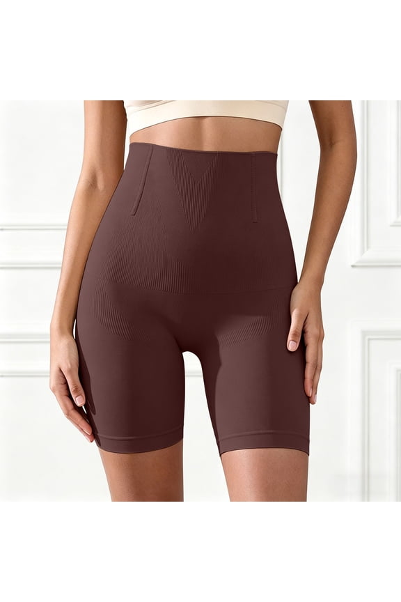 Womens Yoga Shorts High Waist Solid Seamless Yoga Shorts Postpartum Control Firm Tummy Shaping Shorts Leggings Women
