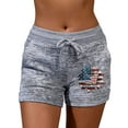 thumbnail image 1 of Womens Yoga Shorts Independence Day Women Quick Drying Casual Sports Butterfly Print Elastic Short, 1 of 6