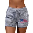 thumbnail image 1 of Womens Yoga Shorts Independence Day Women Quick Drying Casual Sports Butterfly Print Elastic Short, 1 of 8