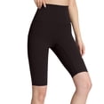 thumbnail image 1 of Womens Yoga Shorts Slimming Solid Color Casual Elastic High Waist Lightweight Knee Length Booty Gym Shorts for Dancing Bike Running S-2XL, 1 of 6