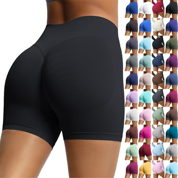 Womens Yoga Shorts Women's Comfortable Sports Pants Fitness Shorts High Waisted And Breathable Tight Pants Drying Yoga Pants,Green L
