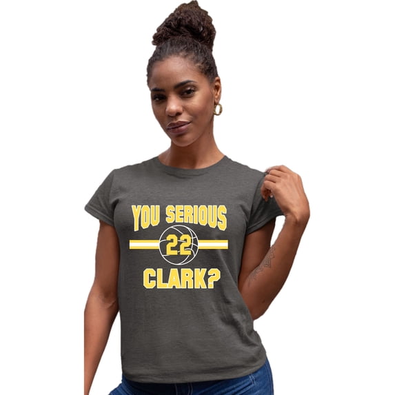 Womens You Serious Clark? Deluxe Soft T-Shirt