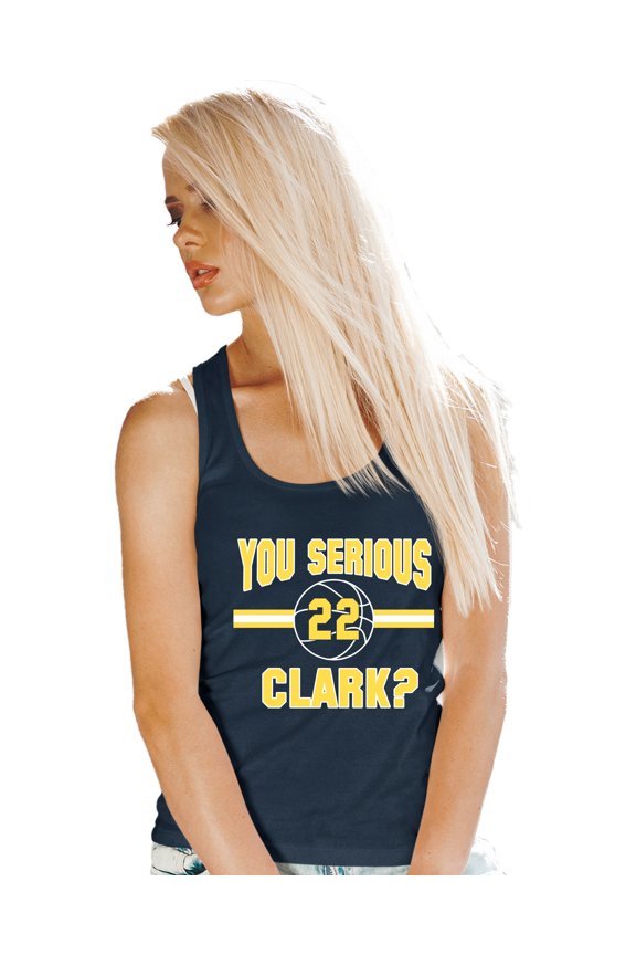 Womens You Serious Clark? Sleeveless Tank Top T-Shirt