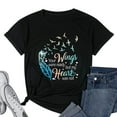 thumbnail image 1 of Womens Your wings were ready but my heart was not T-Shirt Black Small, 1 of 5